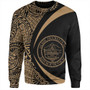 Palau Sweatshirt Coat Of Arm Lauhala Gold Circle