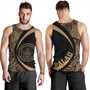 Palau Tank Top Coat Of Arm Lauhala Gold Circle