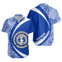 Northern Mariana Islands Short Sleeve Shirt Coat Of Arm Lauhala Circle