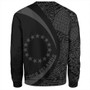 Cook Islands Sweatshirt Coat Of Arm Lauhala Gray Circle
