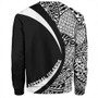 Austral Islands Sweatshirt Coat Of Arm Lauhala White Circle