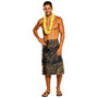 Hawaii Lavalava - Polynesian Patterns Gold Turtle Style