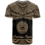 American Samoa Polynesian Custom Personalised T-Shirt - American Samoa Pride Gold Version 2