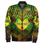 Philippines Polynesian Bomber Jacket - Custom Hope Begins In Your Home Reggae Style