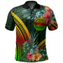 American Samoa Polo Shirt Polynesian Tropical Style Flower