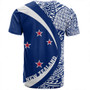 New Zealand T-Shirt Coat Of Arm Lauhala White Circle