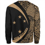 New Zealand Sweatshirt Silver Fern Lauhala Gold Circle