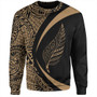 New Zealand Sweatshirt Silver Fern Lauhala Gold Circle