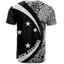 New Zealand T-Shirt Silver Fern Lauhala White Circle