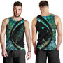 New Zealand Tank Top Silver Fern Papua Shell Circle