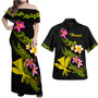 Hawaii Polynesian Combo Dress And Hawaiian Shirt - Plumeria Tribal