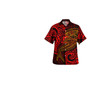 Samoa Combo Dress And Hawaiian Shirt - Polynesian Red Shark