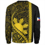 Philippines Sweatshirt Tribal Polynesian Sun Yellow