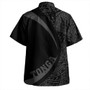 Tonga Hawaiian Shirt Coat Of Arm Lauhala Gray Ver 2 Circle