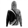 Tonga Hoodie Coat Of Arm Lauhala White Ver 2 Circle