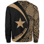 Puerto Rico Sweatshirt Coat Of Arm Lauhala Gold Circle