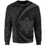 Puerto Rico Sweatshirt Coat Of Arm Lauhala Gray Circle