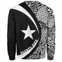 Puerto Rico Sweatshirt Coat Of Arm Lauhala White Circle
