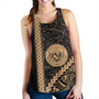 Hawaii Women Tank Tribal Polynesian Coat Of Arms Gold