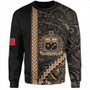 Samoa Sweatshirt Tribal Polynesian Coat Of Arms Gold