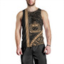 Samoa Tank Top Tribal Polynesian Coat Of Arms Gold