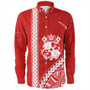 Tonga Long Sleeve Shirt Tribal Polynesian Coat Of Arms