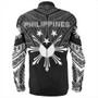 Philippines Long Sleeve Shirt Sun Star Warrior Style White