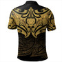 New Zealand Polo Shirt Maori Gold Pattern