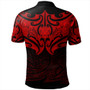 New Zealand Polo Shirt Maori Red Pattern