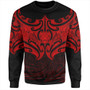 New Zealand Sweatshirt Maori Red Pattern