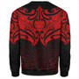 New Zealand Sweatshirt Maori Red Pattern