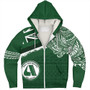 Hawaii Sherpa Hoodie Aiea High School Flag With Crest Style