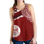 Hawaii Women Tank Farrington High School Flag With Crest Style