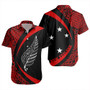 New Zealand Short Sleeve Shirt Silver Fern Maori Flag Lauhala Circle