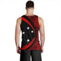 New Zealand Tank Top Silver Fern Maori Flag Lauhala Circle