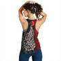 New Zealand Women Tank - Aotearoa Silver Fern With Kiwi Bird Maori Style