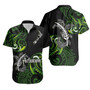 New Zealand Short Sleeve Shirt - Aotearoa Silver Fern Maori Patterns