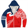 New Zealand Sherpa Hoodie Tino Rangatiratanga Maori With Silver Fern Version.2