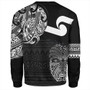 New Zealand Sweatshirt Tino Rangatiratanga Maori Mask Black