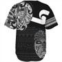 New Zealand Baseball Shirt Tino Rangatiratanga Maori Mask Black