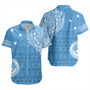 Micronesian Short Sleeve Shirt Federated States Of Micronesia Flag With Coat Of Arms
