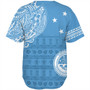 Micronesian Baseball Shirt Federated States Of Micronesia Flag With Coat Of Arms