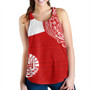 Polynesian Women Tank Tahiti Flag With Coat Of Arms