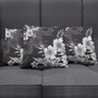 Hawaii Pillow Cover Hibiscus And Plumeria B&W