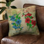 Hawaii Pillow Cover Hibiscus Blue And Red