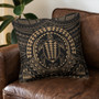 Hawaii Pillow Cover Kakau Honu Arc Polynesian Gold