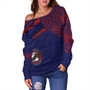 Hawaii Off Shoulder Sweatshirt Waianae High School With Crest Style