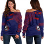 Hawaii Off Shoulder Sweatshirt Waianae High School With Crest Style