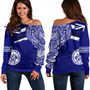 Hawaii Off Shoulder Sweatshirt Waiakea High School With Crest Style