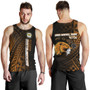 Hawaii James Campbell High School Tank Top - Head Saber Tooth Mascot Hawaii Patterns